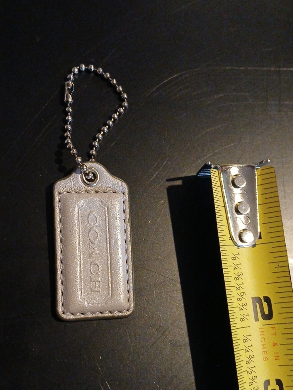 Leather Coach Hangtag Small Great Y
